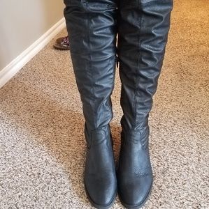 Black Thigh Boots